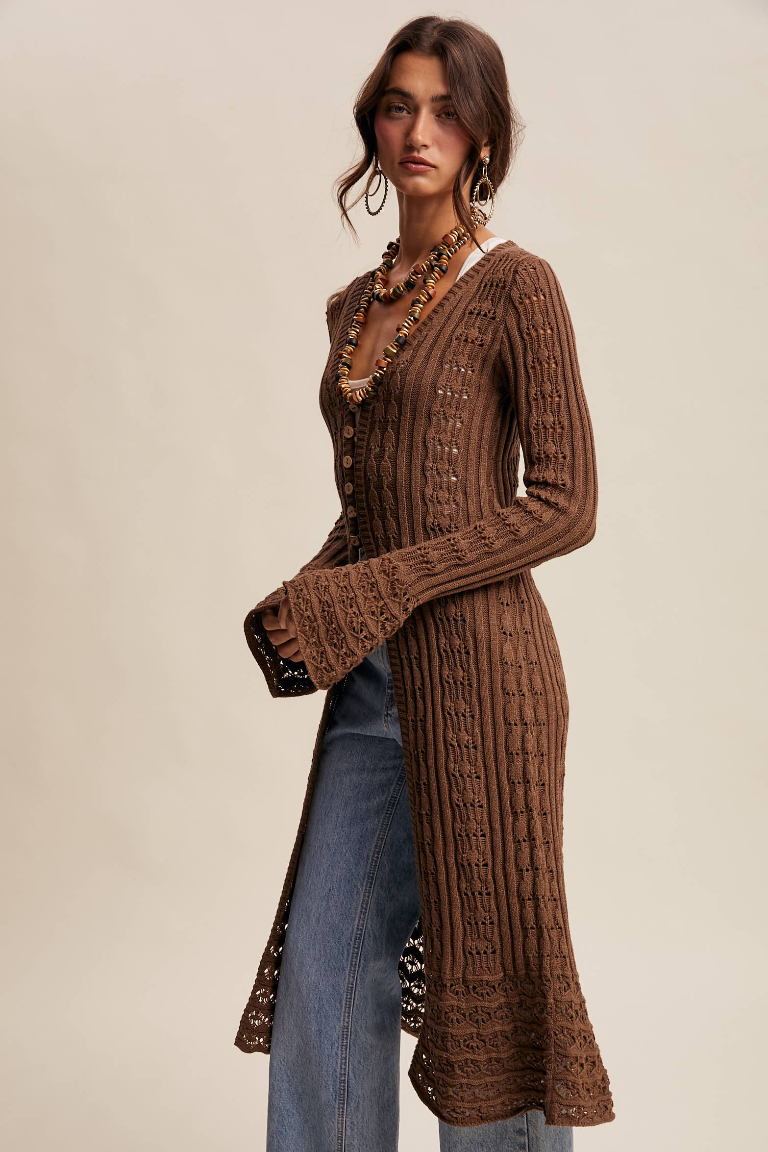 Crochet Longline Cardigan / Duster