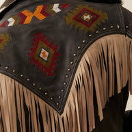 Phoenix Fringe & Cowhide Leather Jacket
