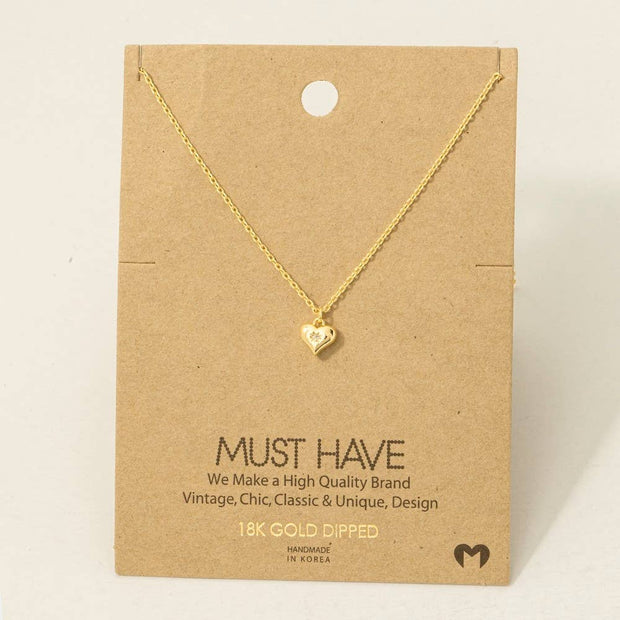 Mini Heart Pendant Necklace
