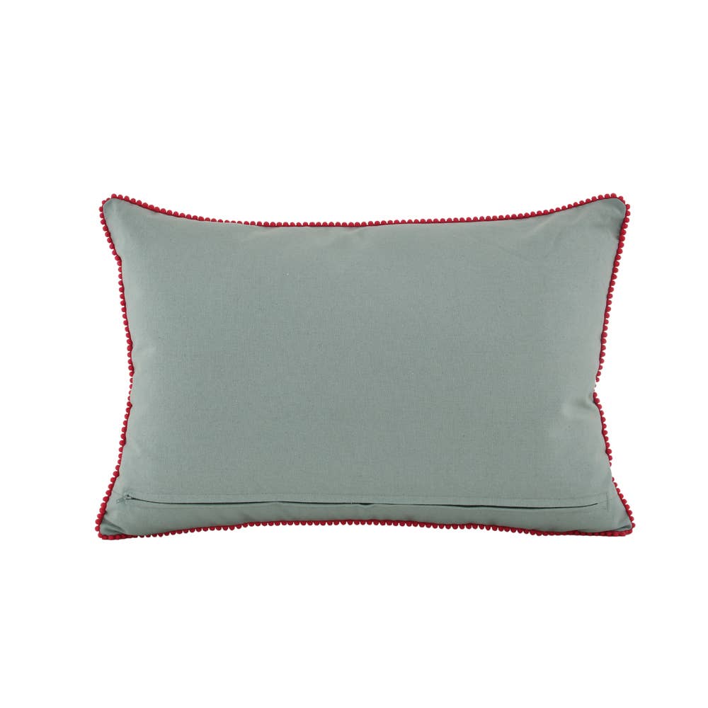 Embroidered Rooster Pillow 16x24