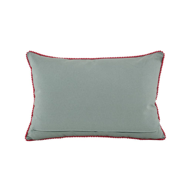 Embroidered Rooster Pillow 16x24"