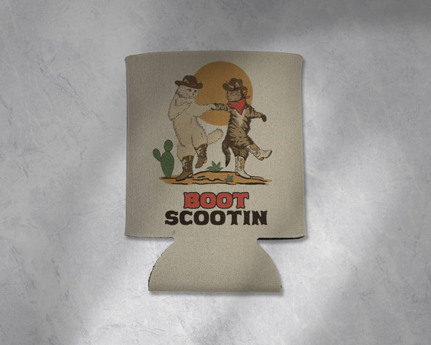 Boot Scootin Kitties Koozie