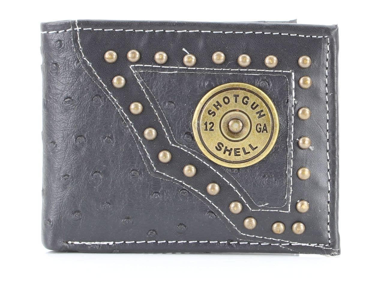 Vegan Concho Bifold w Shotgun Shell Medallion