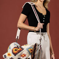 Ethnic Print Duffel Bag