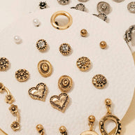 Hearts And Western Cowboy Western Stud Earrings Set