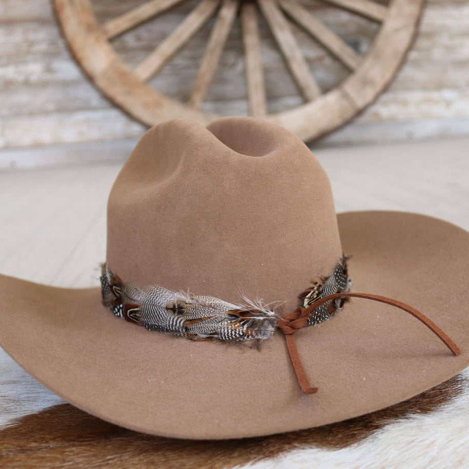Spotted Eagle Feather Hat Band