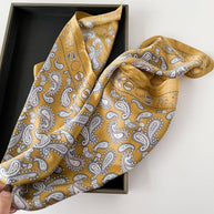 Paisley Satin Square Scarf