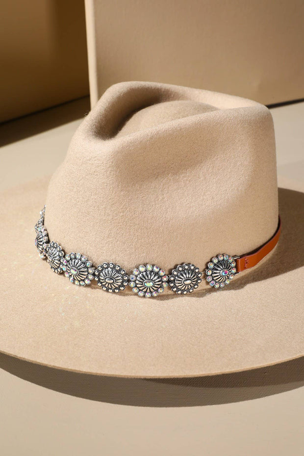Western Concho Hat Band
