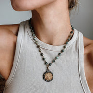 Old World Angel Coin Necklace