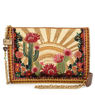 Beaded Cactus and Floral Crossbody