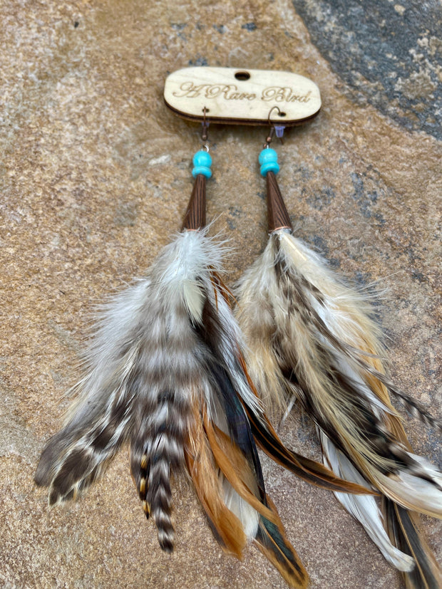 Rooster Feather Earrings