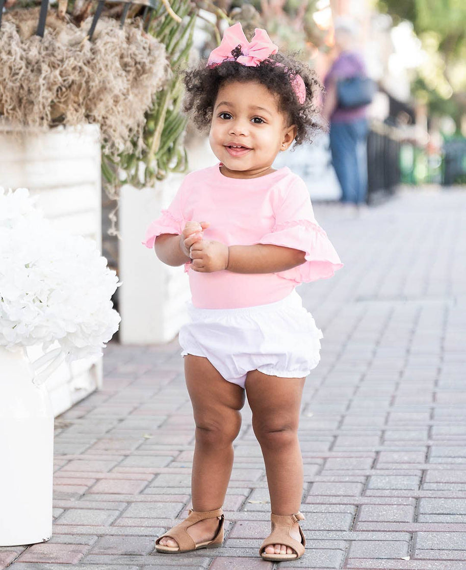RuffleButt White Bloomer