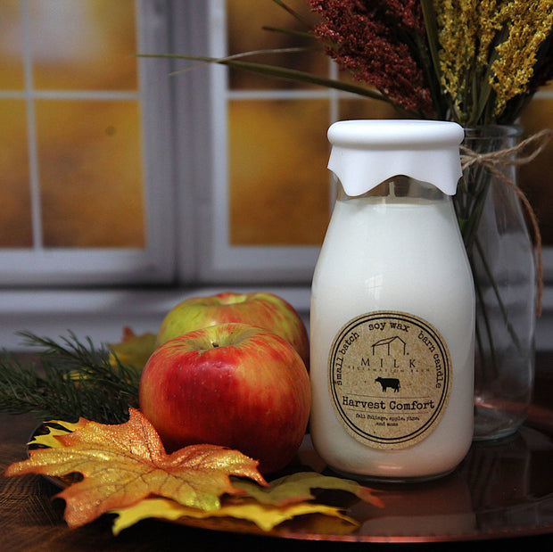 Milk Bottle Candle, Be Happy