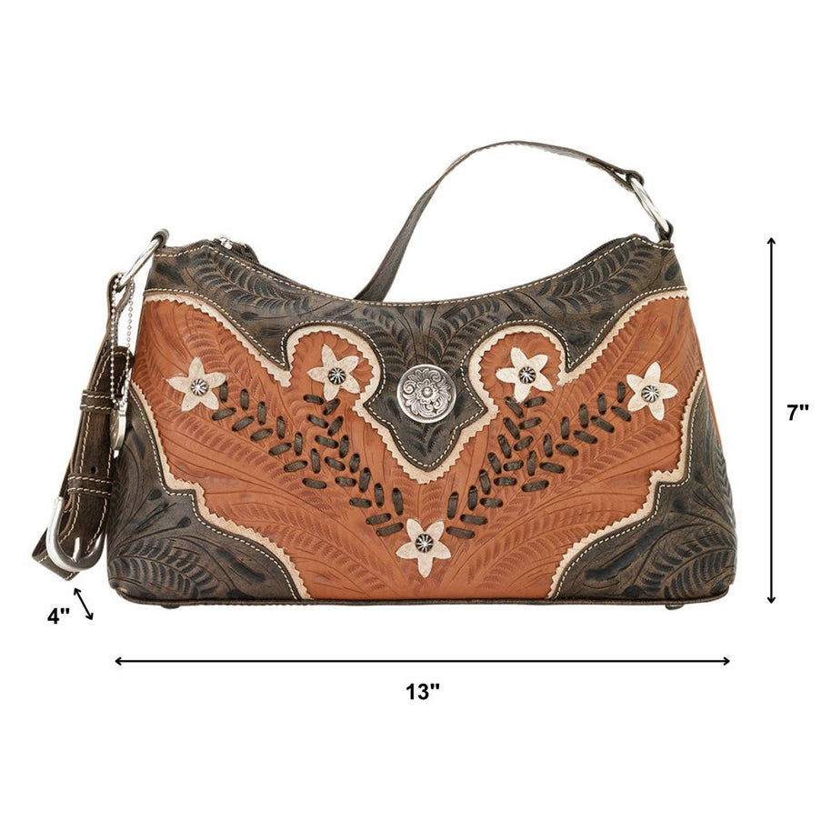 Desert Wildflower Zip Top Shoulder Bag