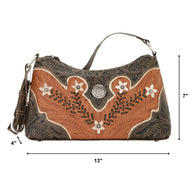Desert Wildflower Zip Top Shoulder Bag