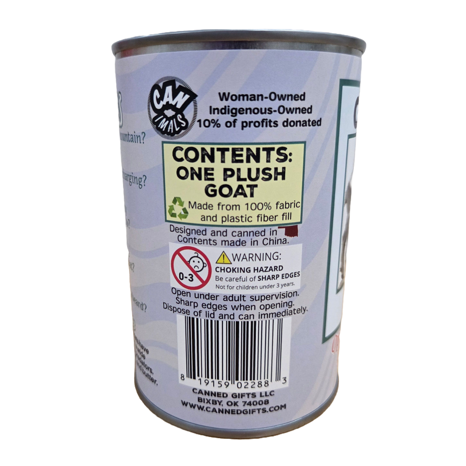 Canned Goat Stuffed Animal