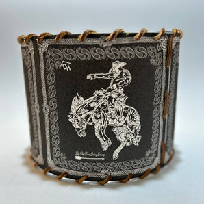 Lampshade Bandana Bronc Black, 11-inch