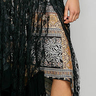 Reverse Ruffle Lace Skirt
