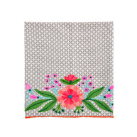 Floral Embroidered Tea Towel