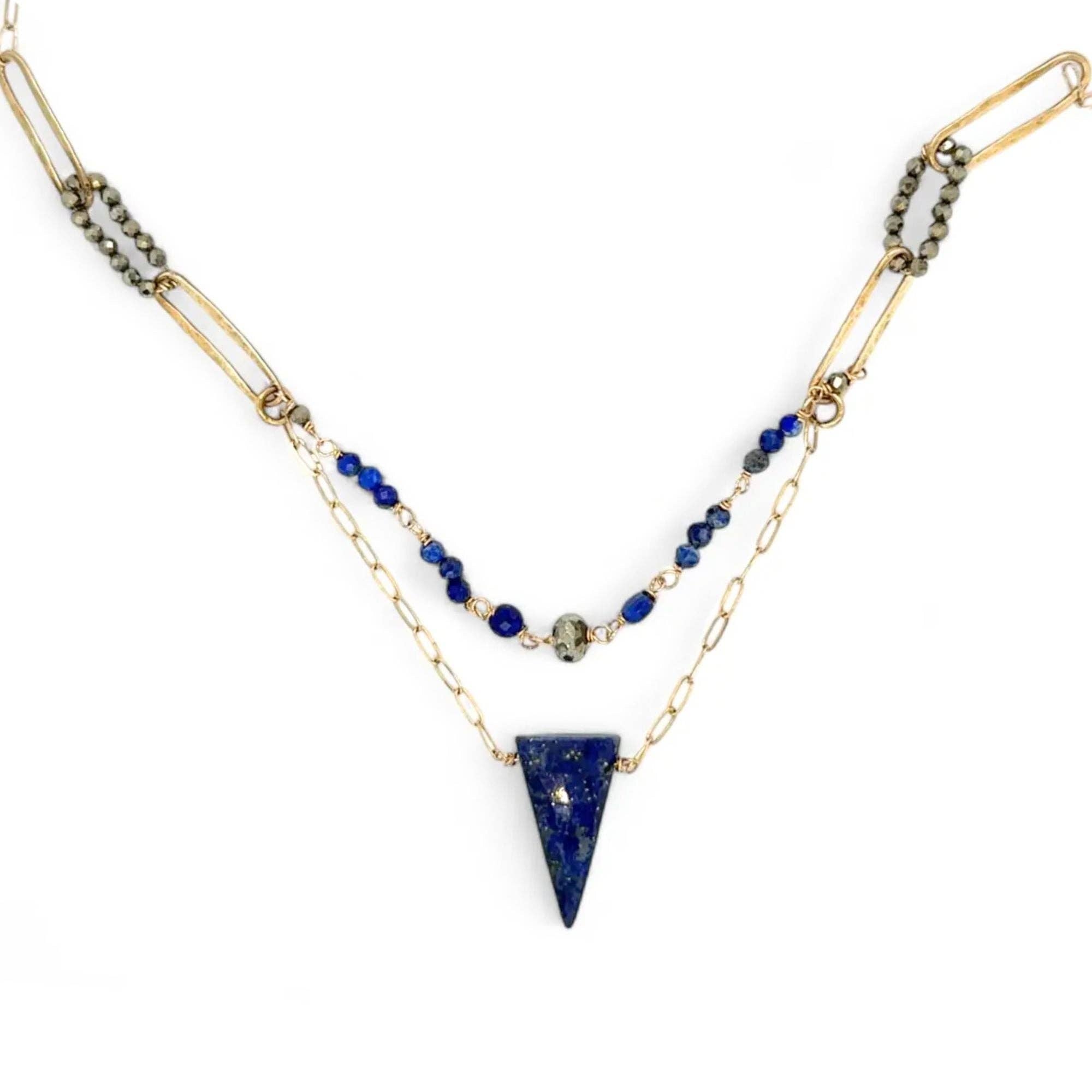 IHandmade nk Pen Lapis Necklace