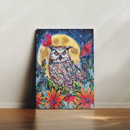 Owl Moon Canvas Print