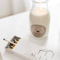 Milk Bottle Candle, Wild Honeysuckle