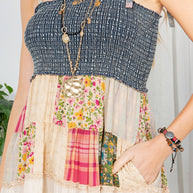 Boho Western Smocked Sundress