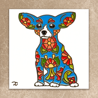 Talavera Chihuahua Tile (8013)