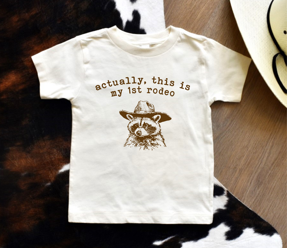 My First Rodeo Racoon Kids T-shirt