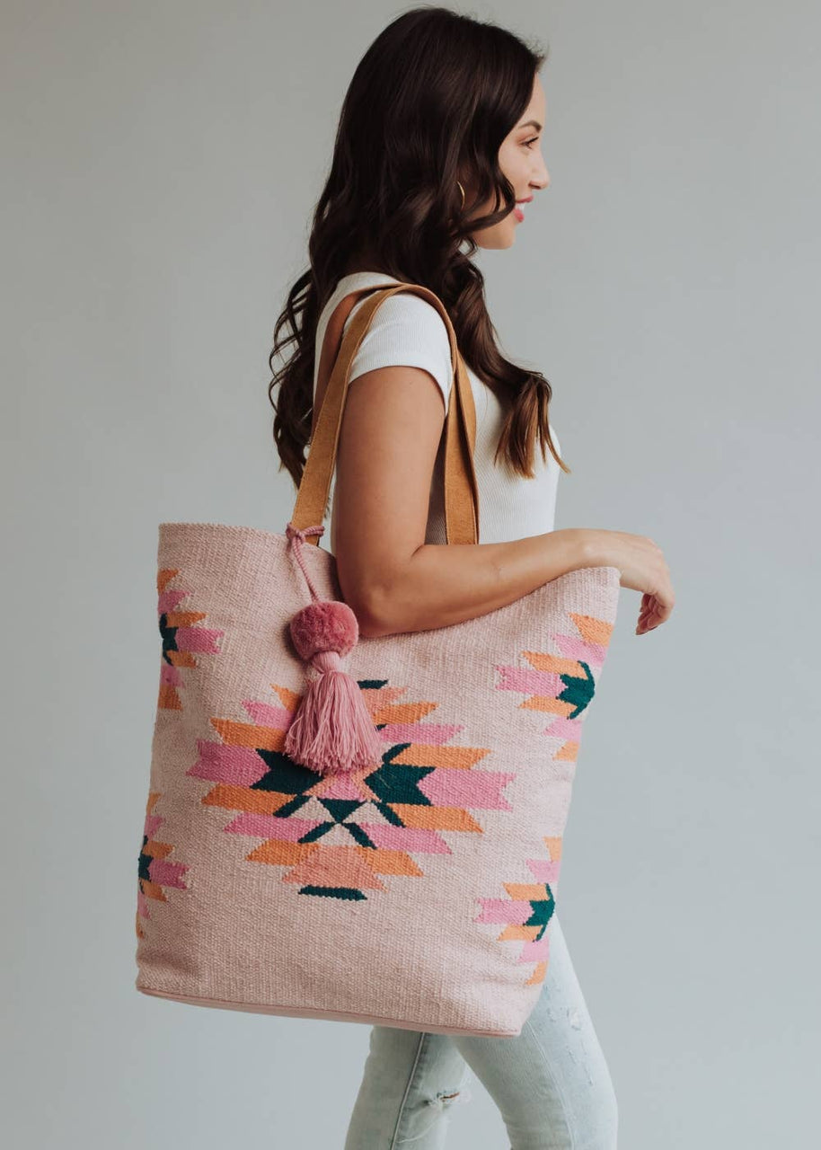 Pink Aztec Tote