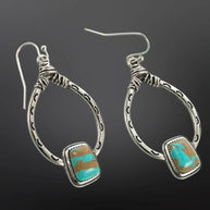 Turquoise Western Earrings Royston Look