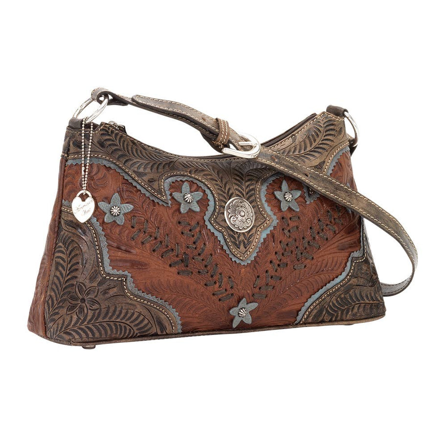 Desert Wildflower Zip Top Shoulder Bag