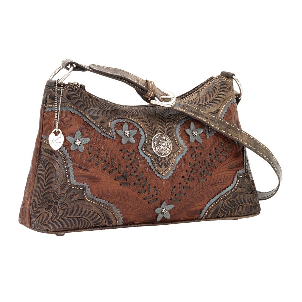 Desert Wildflower Zip Top Shoulder Bag