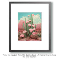 Blooming Cactus Art Print