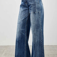 Mid-Rise Wide Leg Jeans