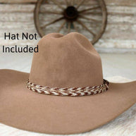 Horsehair Braided 6 Strand Hat Band - Chestnut