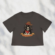 Hot Diggity Dog Cowboy Boxy Crop Top