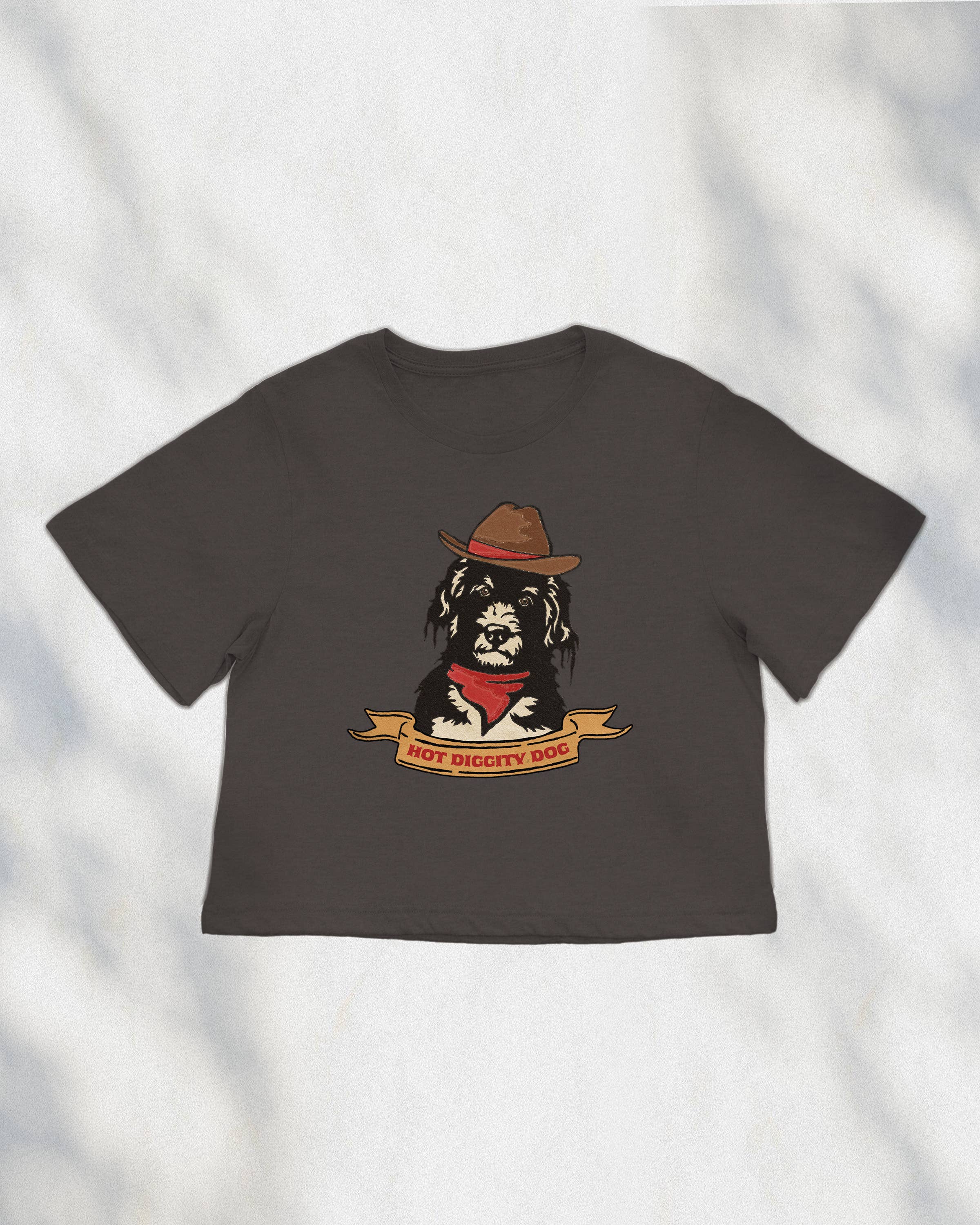 Hot Diggity Dog Cowboy Boxy Crop Top
