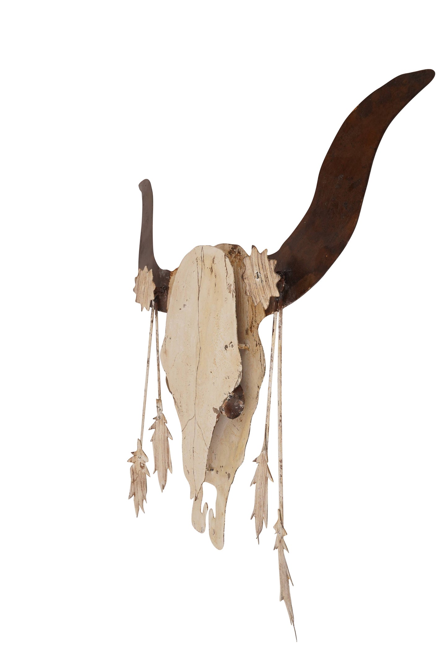 Longhorn Metal Skull-Rustic-Western-Wall-24x26 inches-NEW