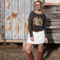 Howdy Honey Long Sleeve Crop Top