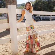 Boho Patchwork Palazzo Pants