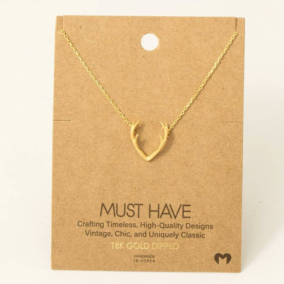 Antler Pendant Necklace