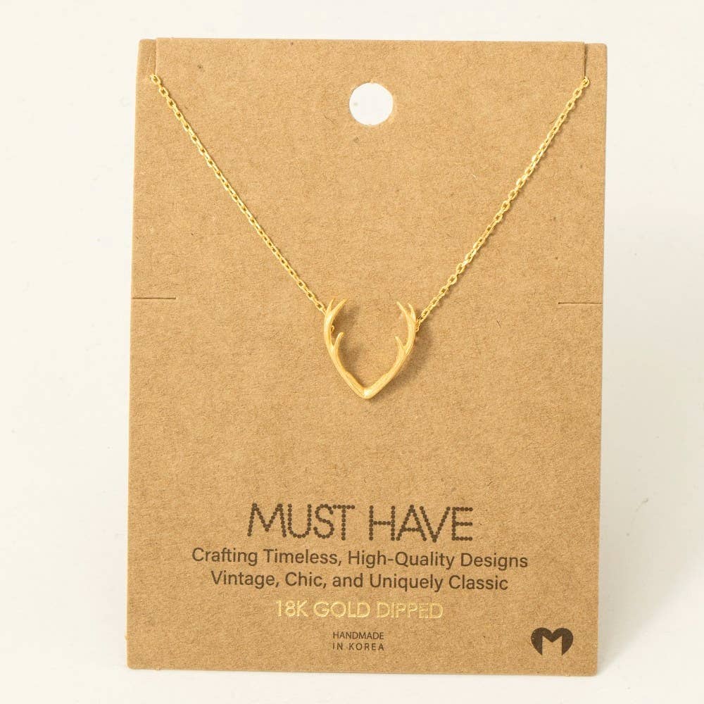 Antler Pendant Necklace