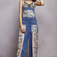 Patchwork & Studs Overalls