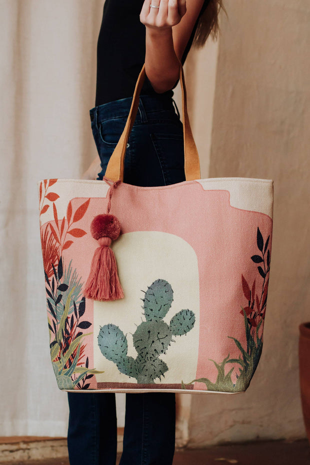 Pink Cactus Tote