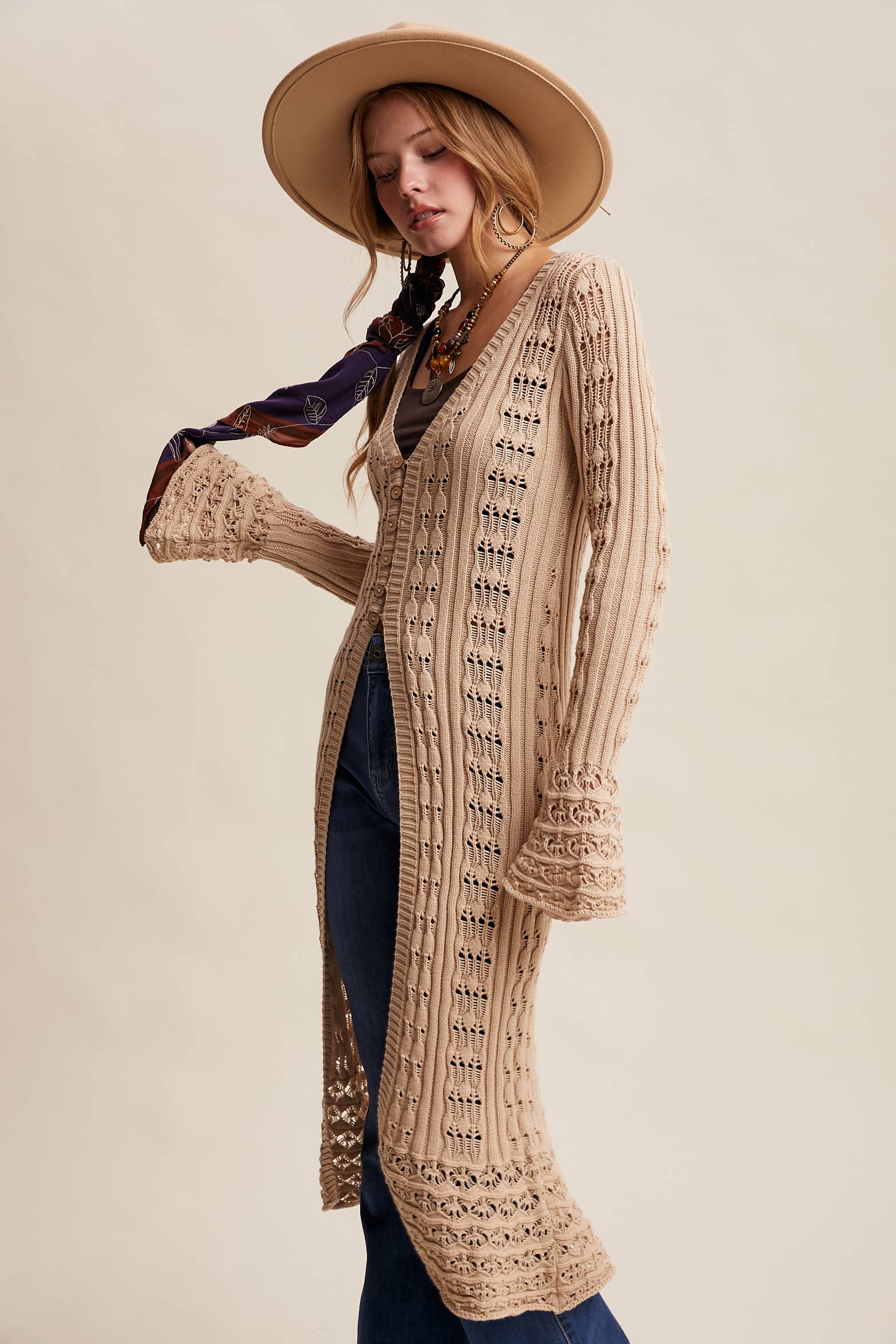 Crochet Longline Cardigan / Duster
