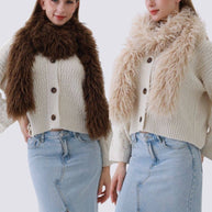 Faux Feather Scarf