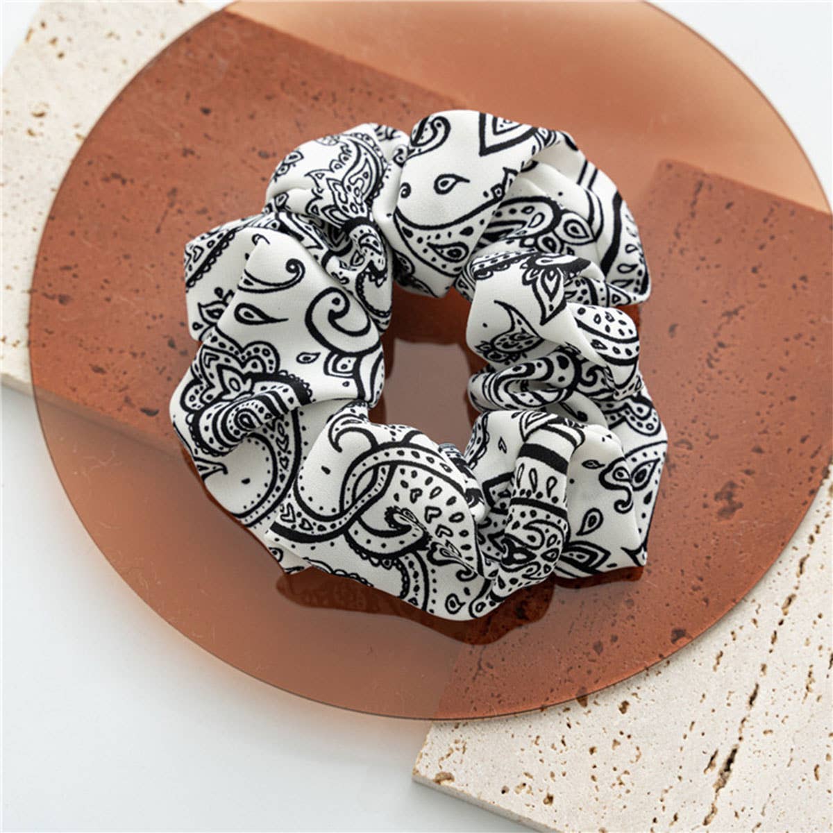 Paisley Print Scrunchies