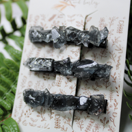 Handmade Black Crystal Hat Clip