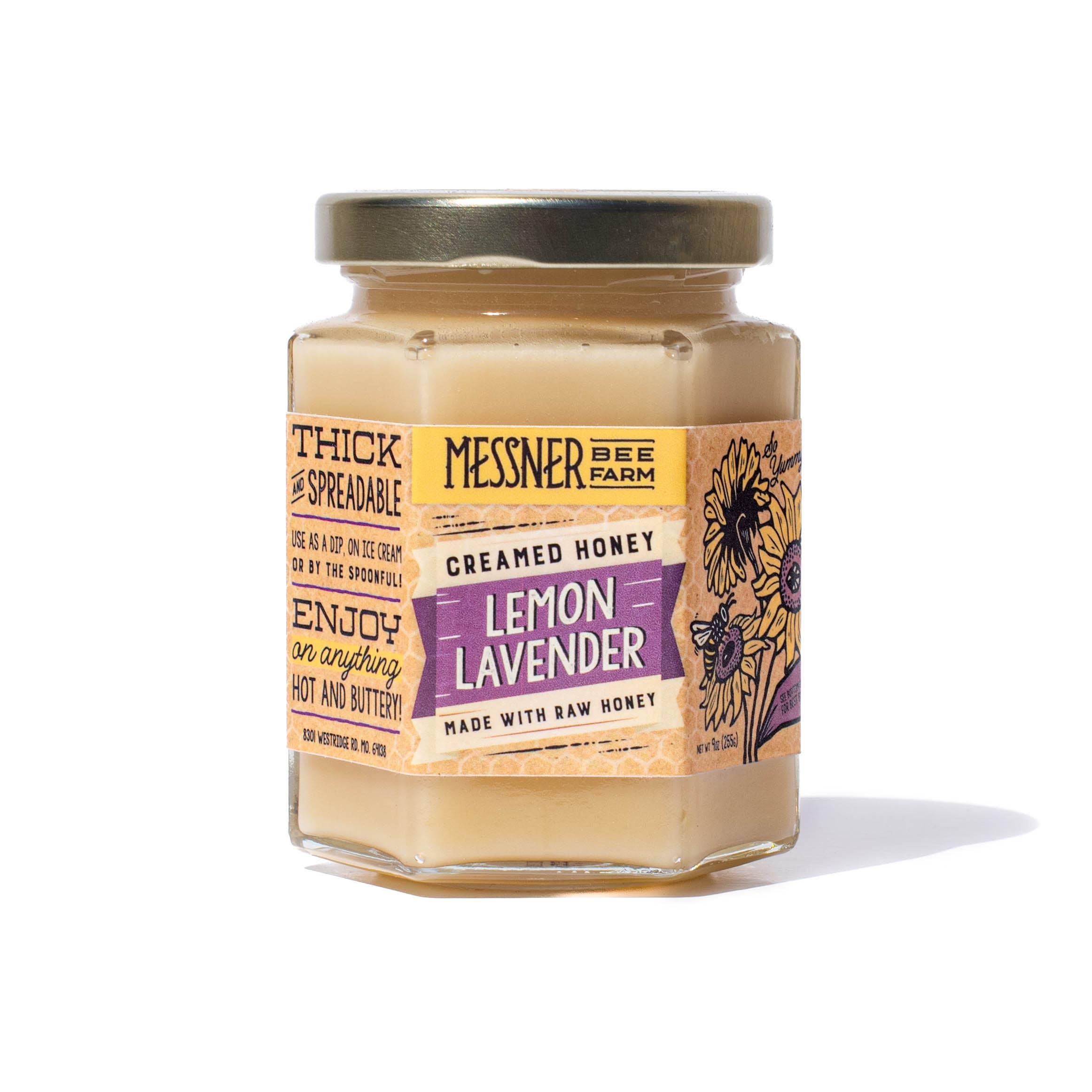 Lemon Lavender Creamed Honey, 9oz
